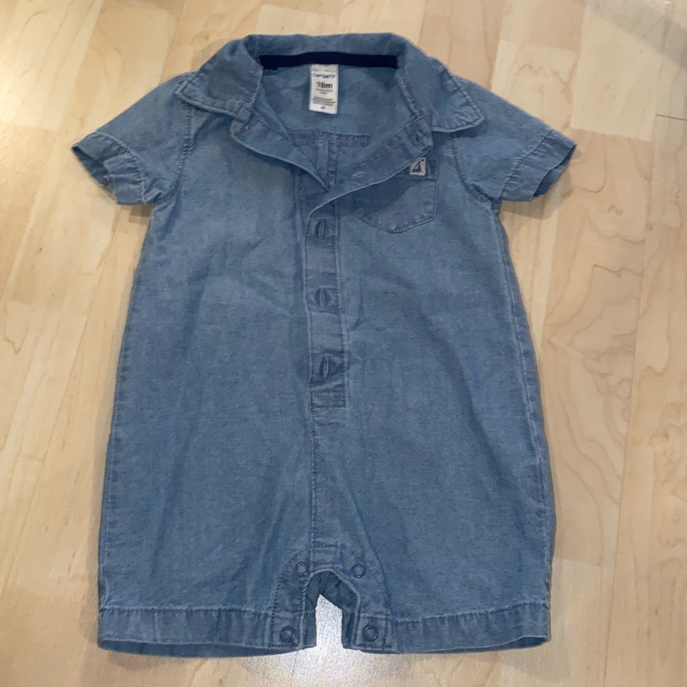 Carter's Blue Denim One Piece